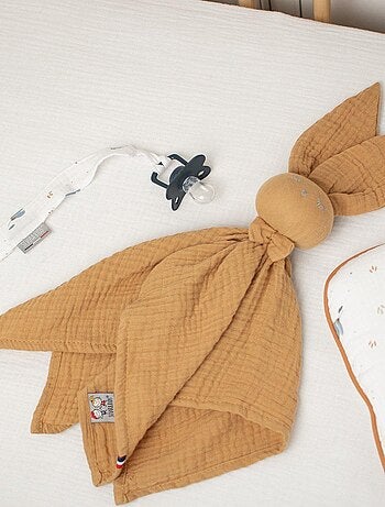 Clip ciuccio personalizzabile in garza di cotone, bleuet | sevira kids | sevira kids