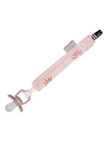 Clip ciuccio personalizzabile in garza di cotone, rosella | sevira kids | sevira kids