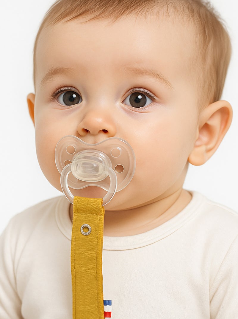 Clip portaciuccio in cotone biologico Beige - Kiabi