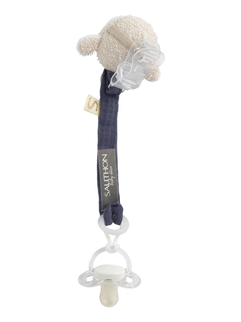 Clip portaciuccio in cotone biologico e - SAUTHON Blu - Kiabi