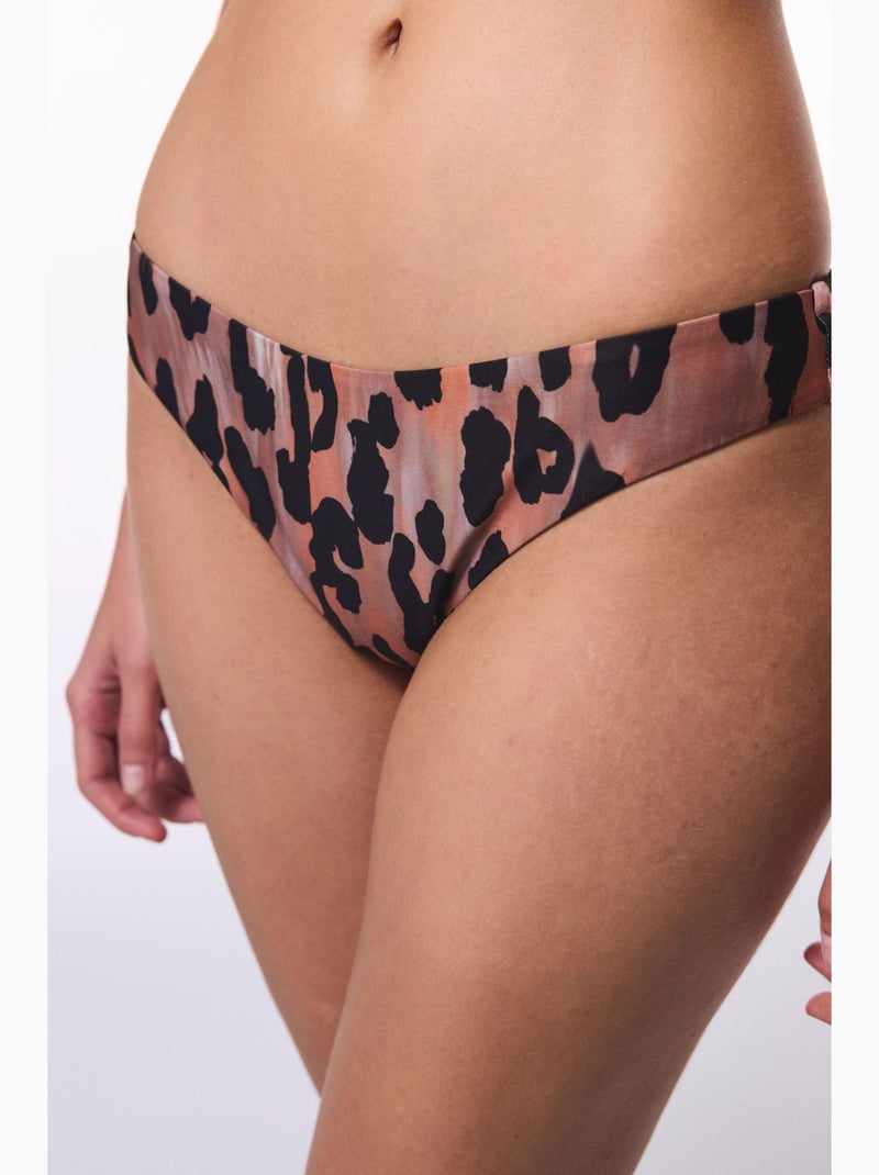 Clove taglio minimal con stampa leopardata slip bikini super brasiliano penti Nero - Kiabi
