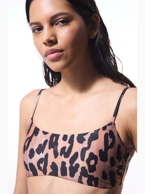 Clove top bikini con taglio minimal e stampa leopardata penti - Kiabi