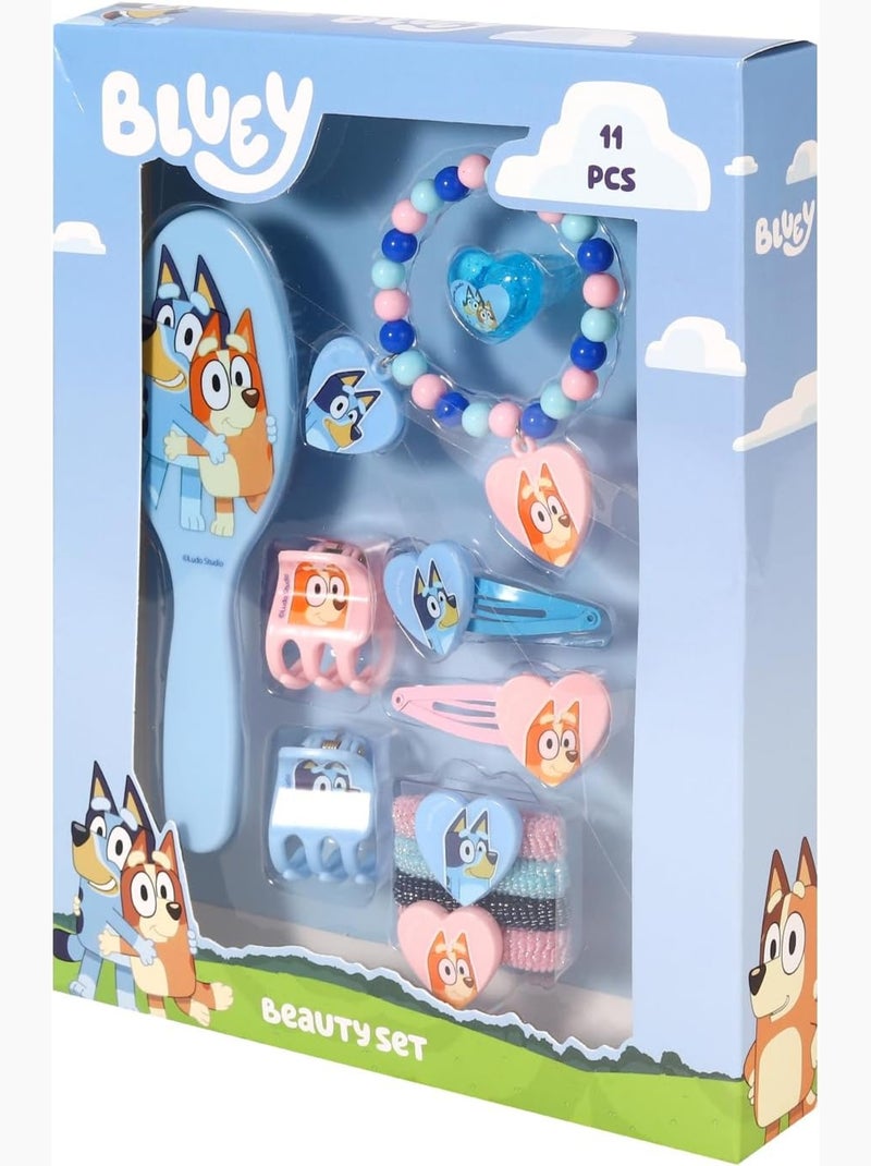 Cofanetto capelli bambino Bluey : 11 accessori pinze, elastici Multicolore - Kiabi
