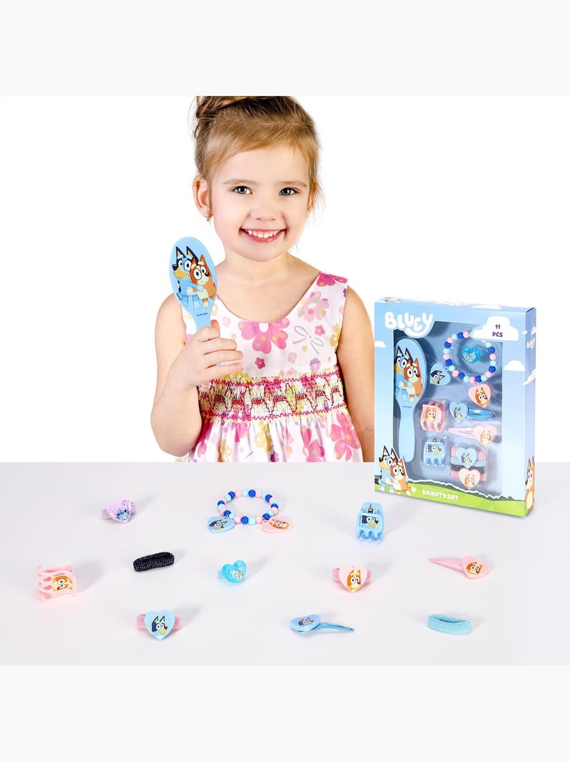 Cofanetto capelli bambino Bluey : 11 accessori pinze, elastici Multicolore - Kiabi