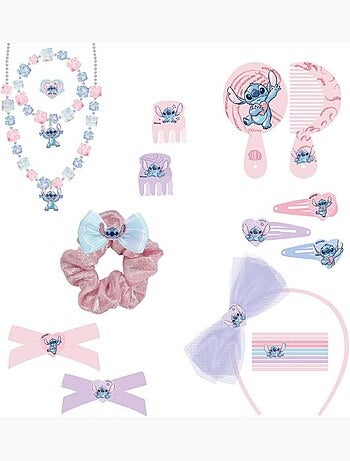 Cofanetto capelli bambino Stitch: 21 accessori acconciatura e gioielli