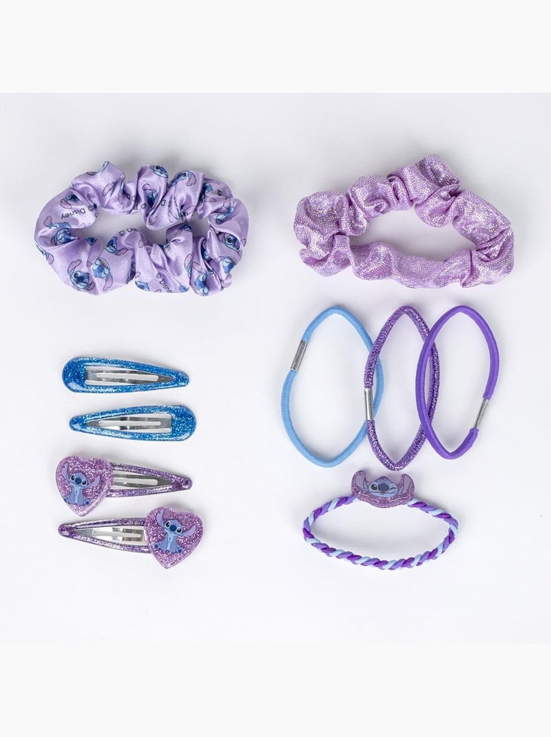 Cofanetto capelli bambino Stitch blu e viola : 10 accessori Multicolore - Kiabi