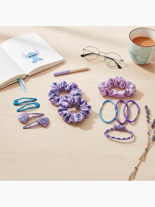 Cofanetto capelli bambino Stitch blu e viola : 10 accessori - Kiabi