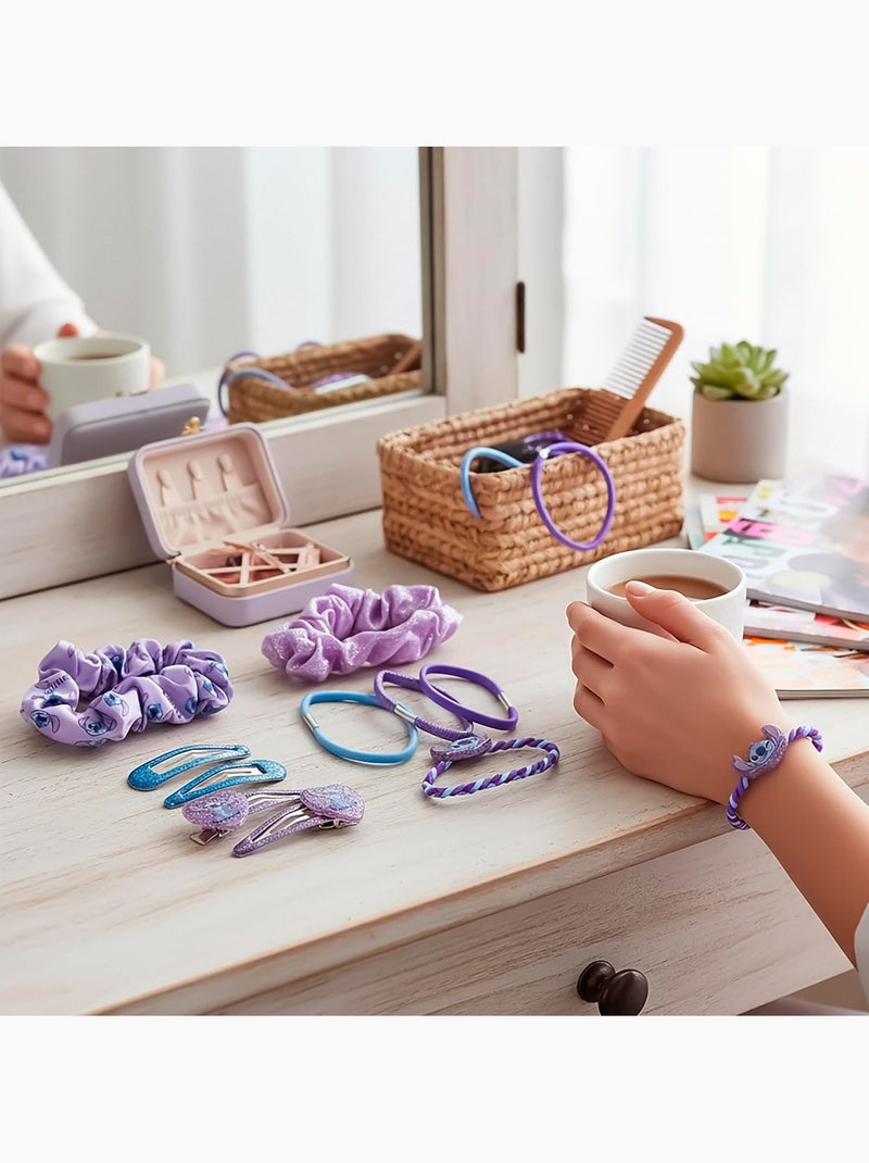 Cofanetto capelli bambino Stitch blu e viola : 10 accessori Multicolore - Kiabi