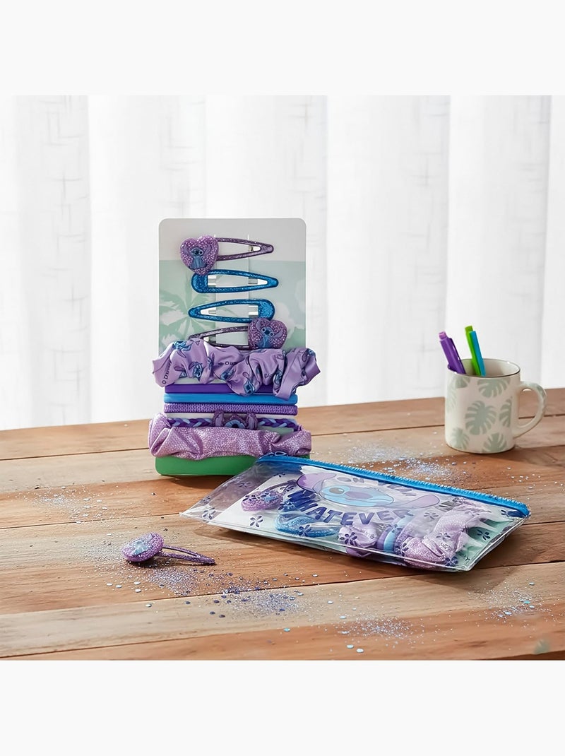 Cofanetto capelli bambino Stitch blu e viola : 10 accessori Multicolore - Kiabi