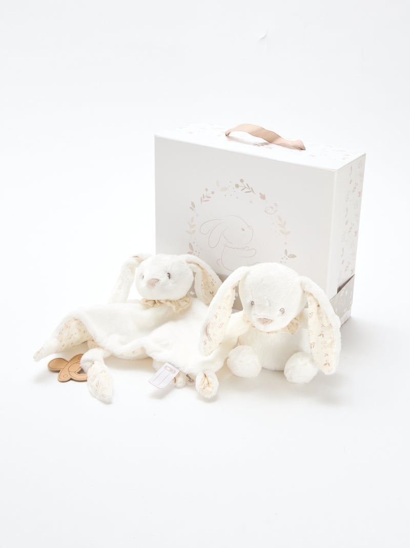Cofanetto peluche coniglio Bianco - Kiabi