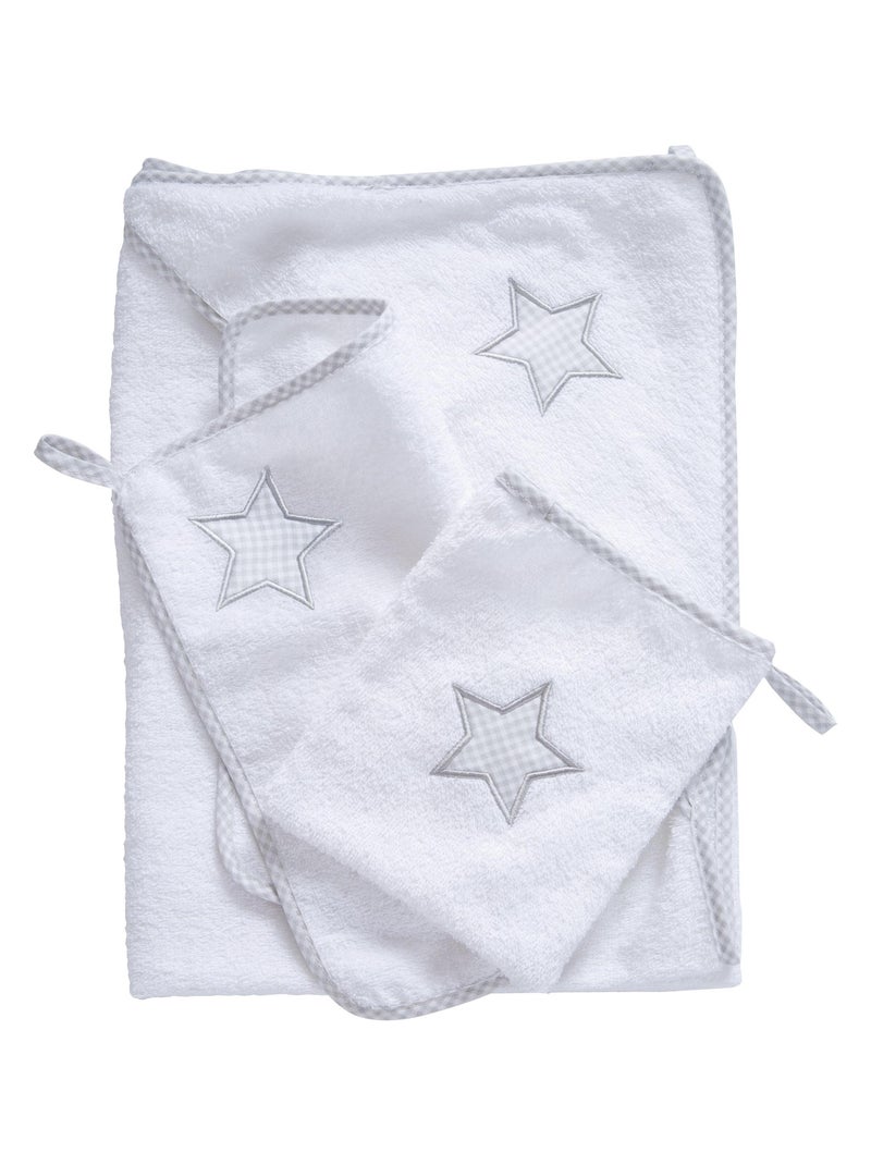 Cofanetto uscita bagno bebè "Little Stars" ricamato stella – ROBA Bianco Grigio - Kiabi