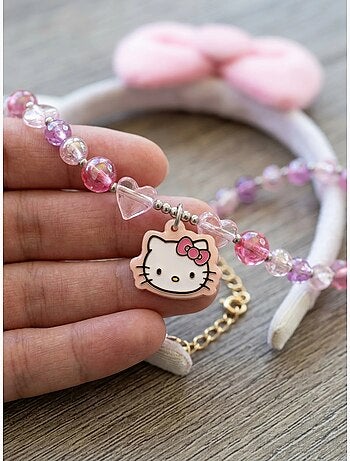 Collana bambina ciondolo testa di gatto Hello Kitty Sanrio