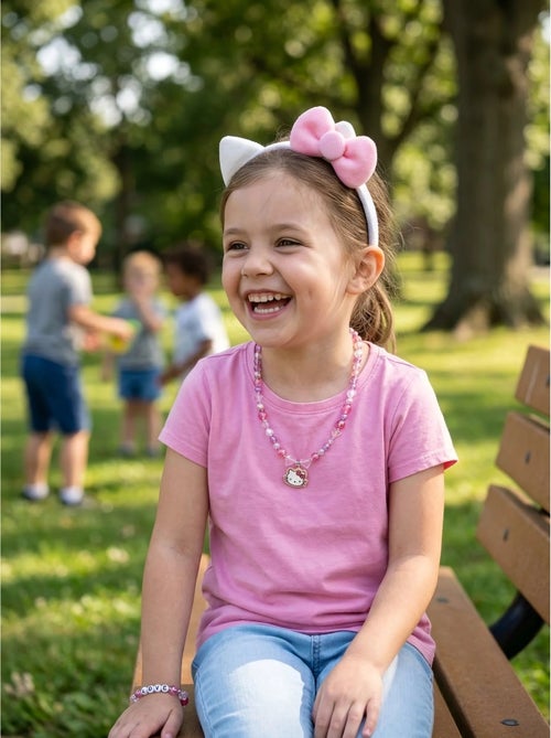 Collana bambina ciondolo testa di gatto Hello Kitty Sanrio - Kiabi