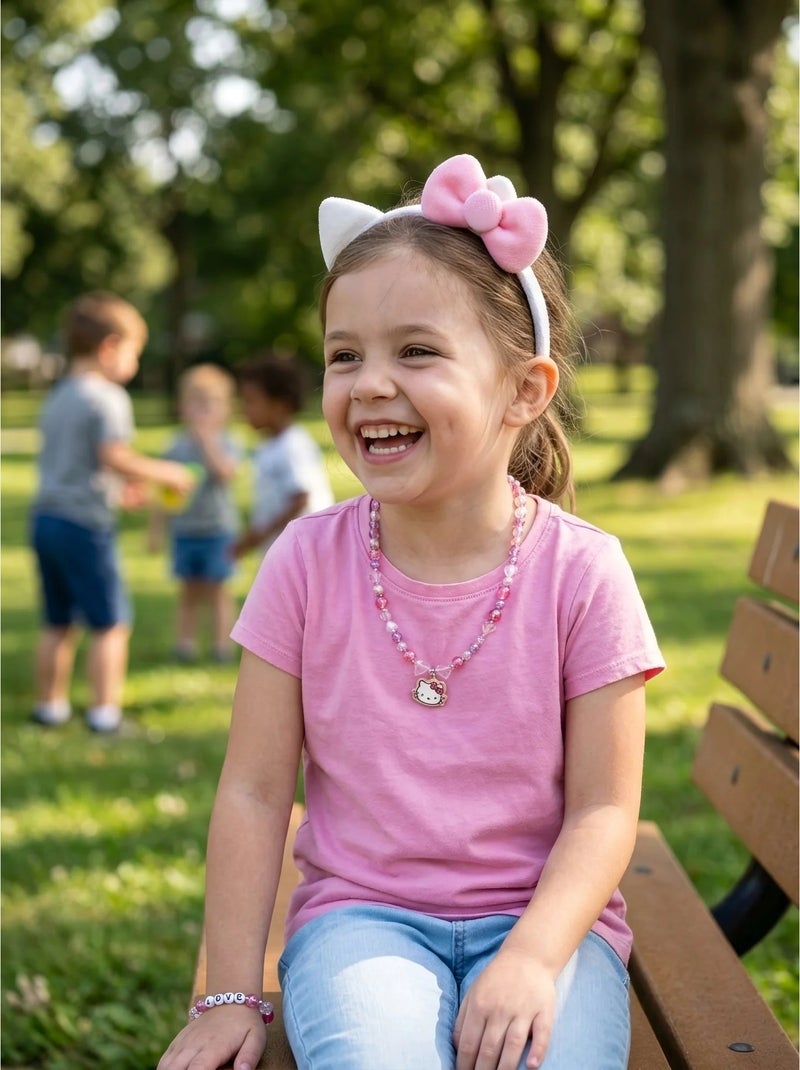 Collana bambina ciondolo testa di gatto Hello Kitty Sanrio Multicolore - Kiabi