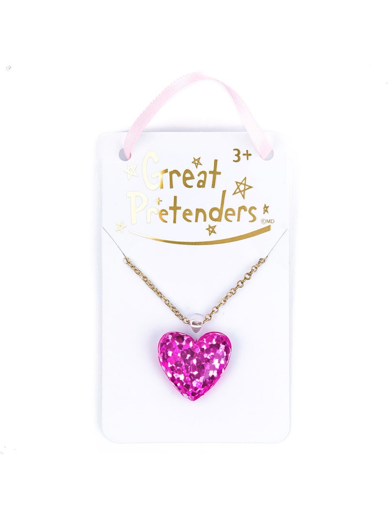 Collana bambina cuore glitter | Great Pretenders Rosa - Kiabi