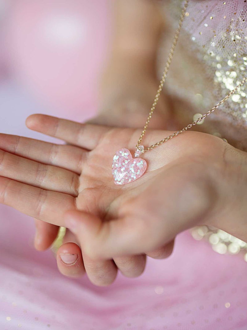 Collana bambina cuore glitter | Great Pretenders Rosa - Kiabi