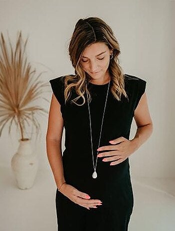 Collana bola di gravidanza, goccia con effetto spazzolato | Bola