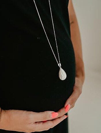 Collana bola di gravidanza, goccia con effetto spazzolato | bola | bola