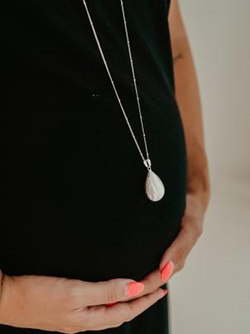 Collana bola di gravidanza, goccia con effetto spazzolato | bola | bola Argentato - Kiabi