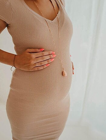 Collana bola di gravidanza, goccia con effetto spazzolato | Bola