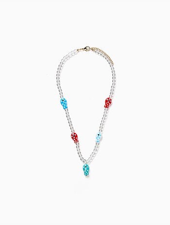 Collana con perline e ciondolo a forma di pesce