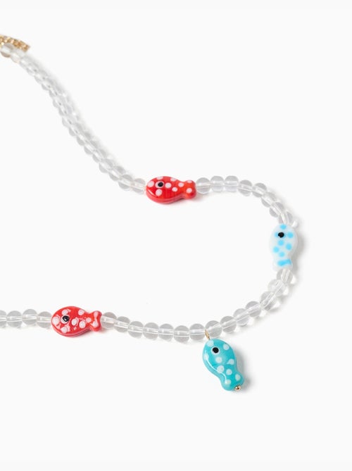 Collana con perline e ciondolo a forma di pesce - Kiabi
