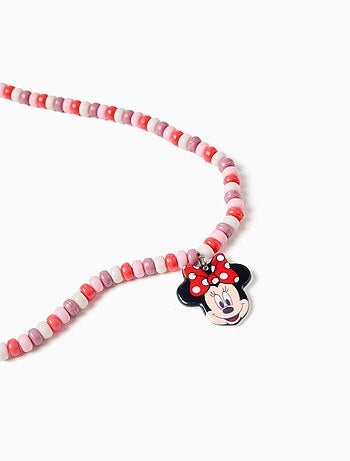 Collana con perline e ciondolo minnie