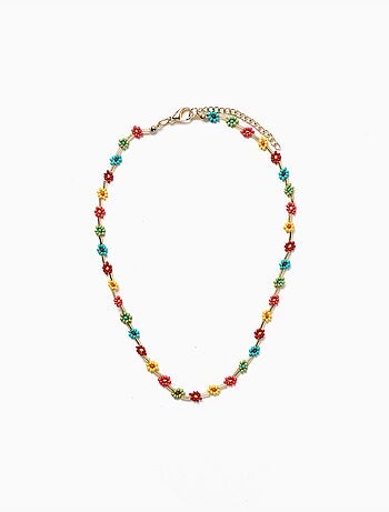 Collana con perline floreali