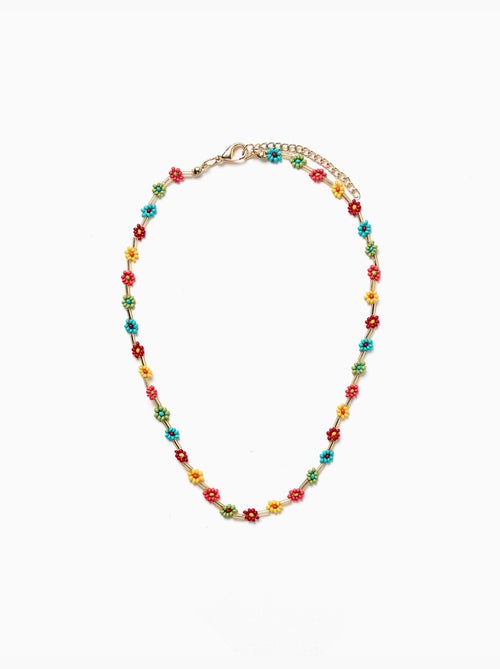 Collana con perline floreali - Kiabi