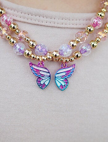 Collana dell'amicizia farfalla dei desideri bff - set da 2 pezzi | great pretenders | great pretende