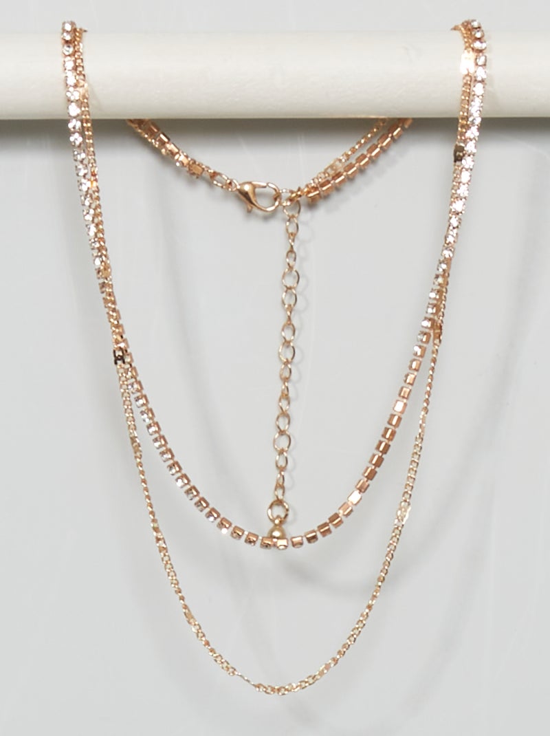 Collana girocollo a doppio filo dorato - Kiabi