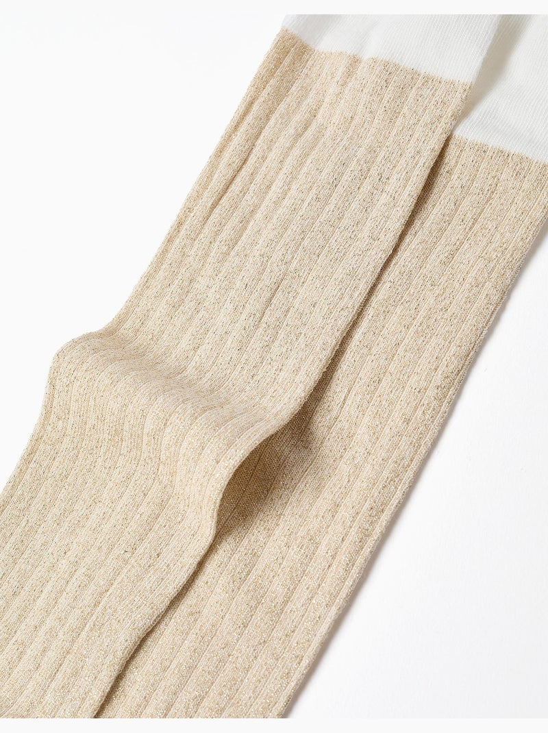 Collant a coste con fili lurex Dorato/Oro - Kiabi