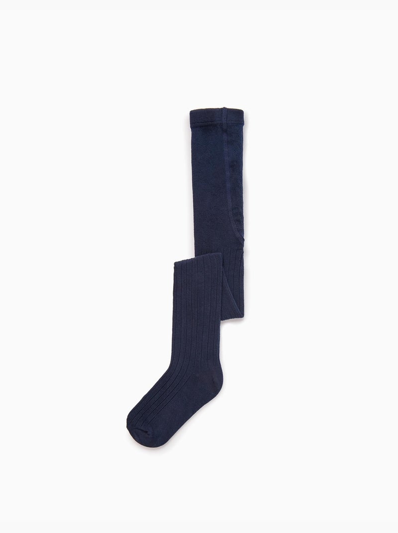 Collant a costine anti-pilling Blu scuro - Kiabi