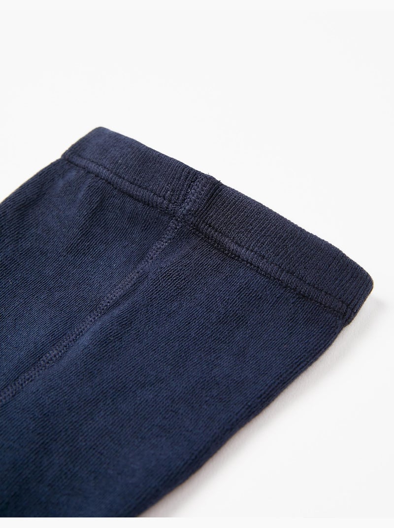 Collant a costine anti-pilling Blu scuro - Kiabi