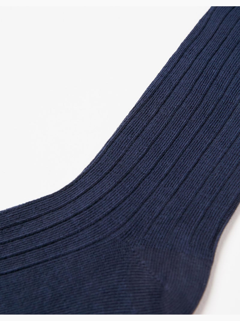 Collant a costine anti-pilling Blu scuro - Kiabi