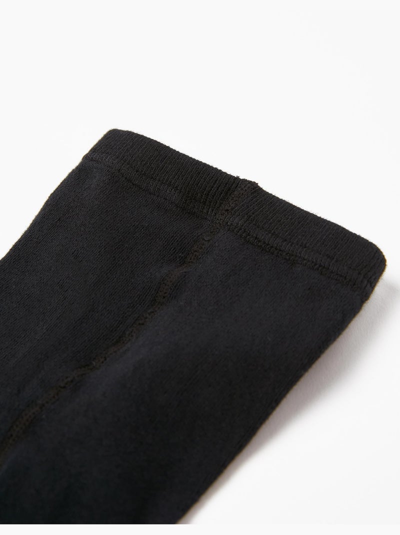 Collant a costine anti-pilling Nero Nero - Kiabi