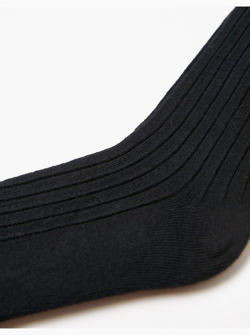 Collant a costine anti-pilling Nero Nero - Kiabi
