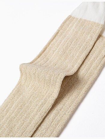 Collant a costine con fili lurex