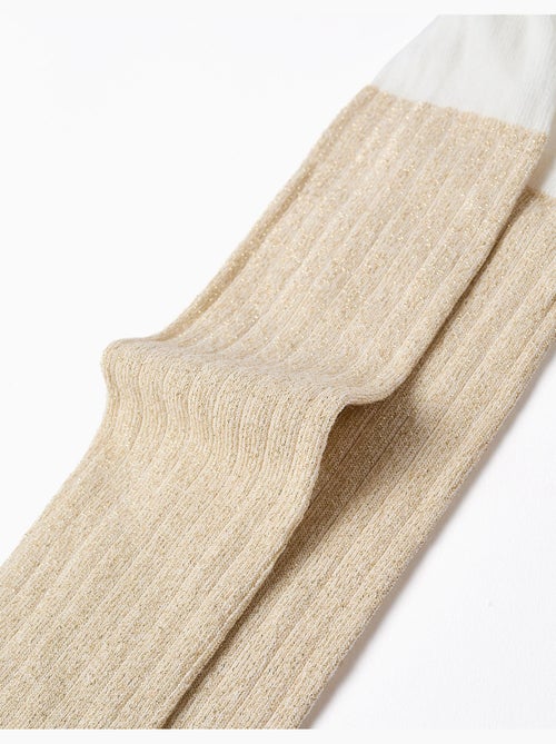 Collant a costine con fili lurex - Kiabi