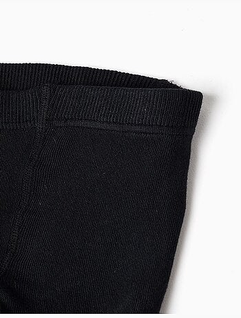 Collant a costine in maglia anti-pilling