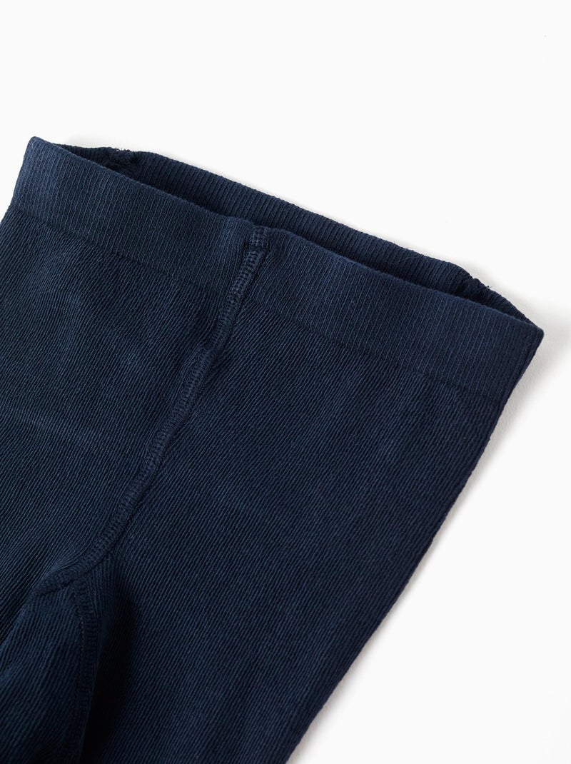 Collant a maglia liscia con anti-pilling Blu scuro - Kiabi