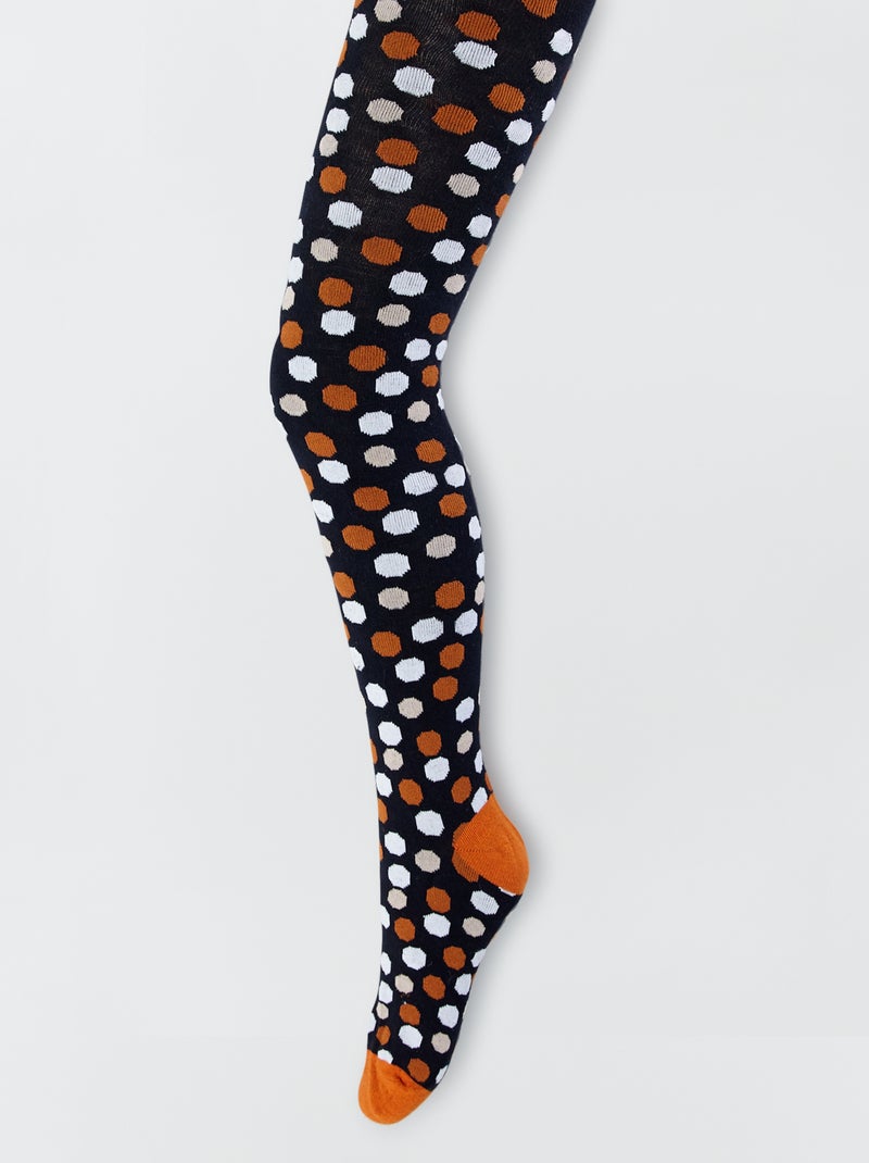 Collant a 'pois' blu marine - Kiabi