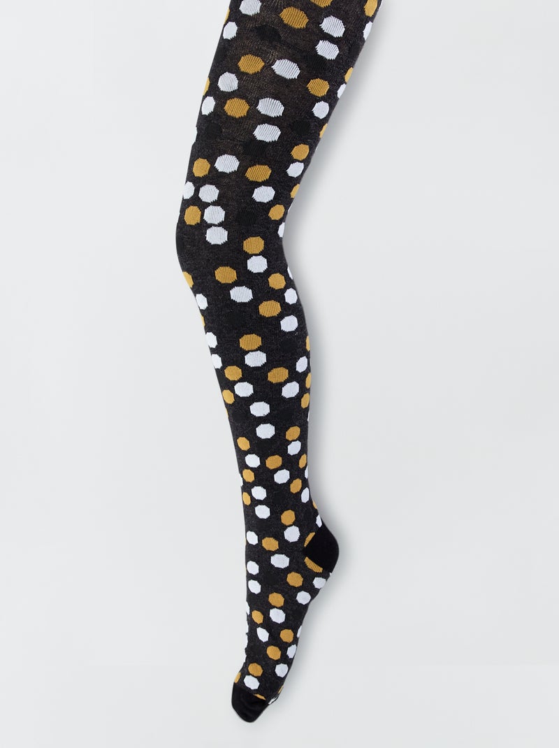Collant a 'pois' grigio - Kiabi