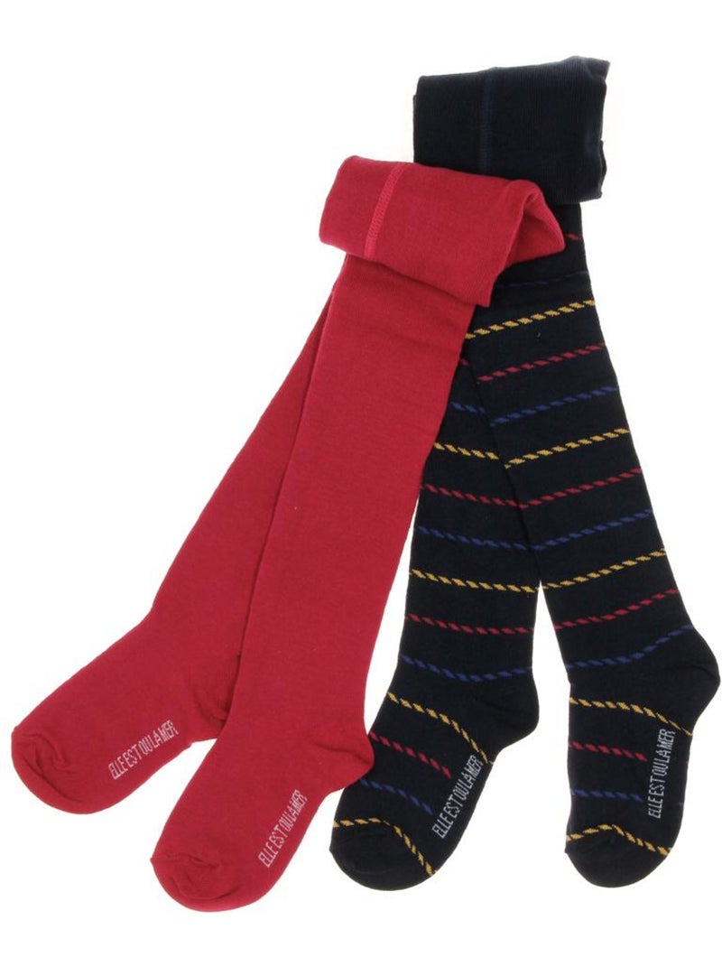 Collant bimba - confezione da 2 Rosa - Kiabi