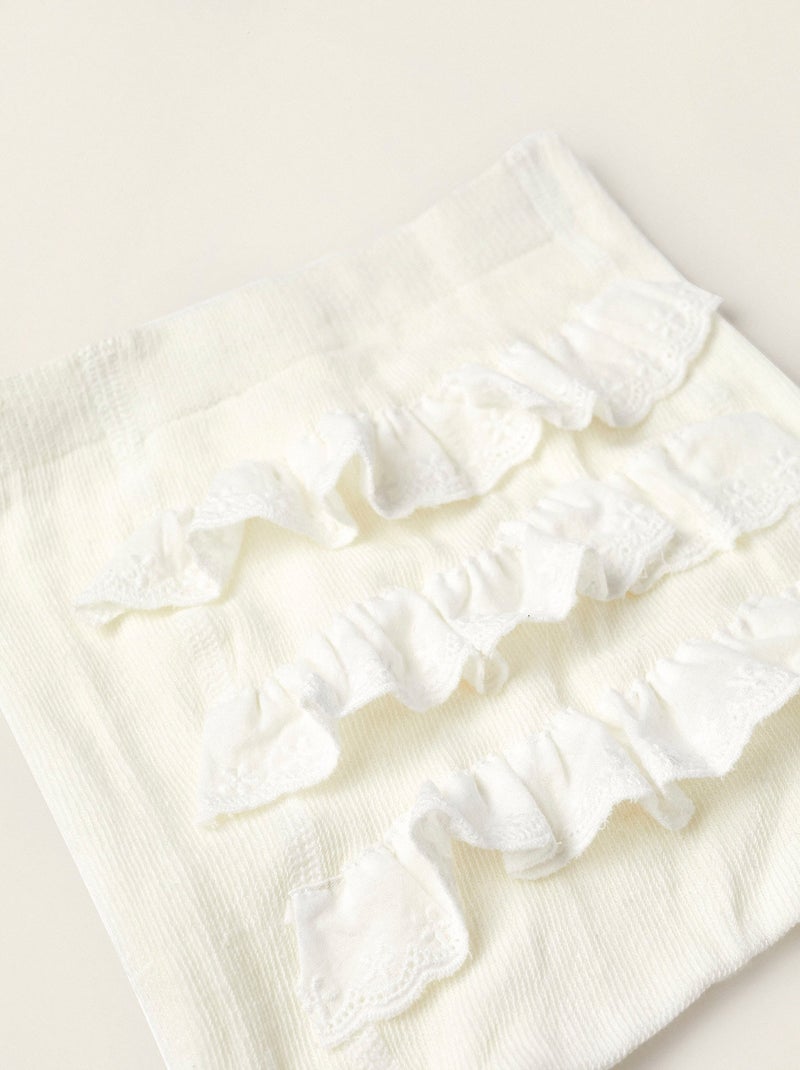 Collant con volant Bianco - Kiabi