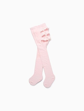 Collant con volant con broderie anglaise