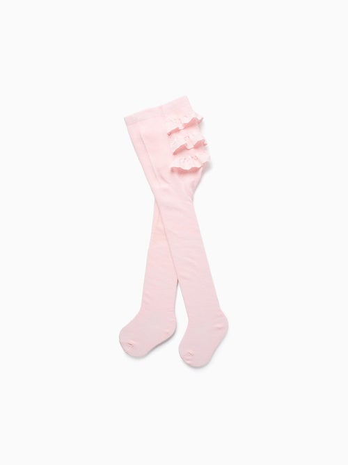 Collant con volant con broderie anglaise - Kiabi