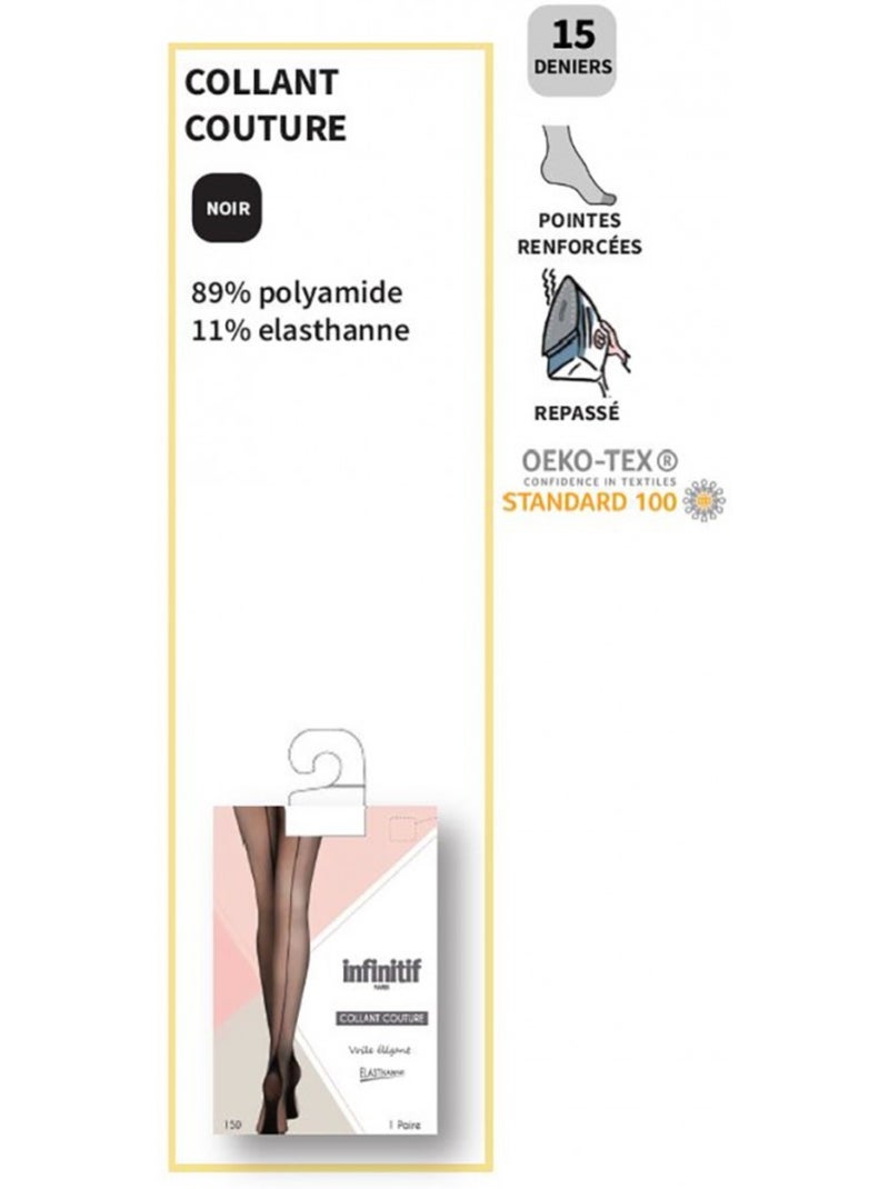 Collant Donna Comfort e Qualità INFINITIF - Confezione da 3 Multicolore - Kiabi