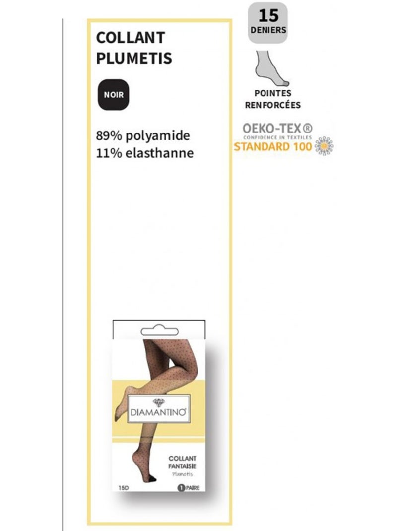 Collant Donna Comfort e Resistenza DIAMANTINO - Confezione da 3 Multicolore - Kiabi
