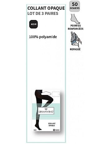 Collant Donna Comfort e Resistenza DIAMANTINO - Confezione da 3